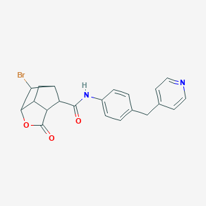 molecular formula C21H19BrN2O3 B271046 6-bromo-2-oxo-N-[4-(pyridin-4-ylmethyl)phenyl]hexahydro-2H-3,5-methanocyclopenta[b]furan-7-carboxamide 