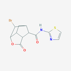 6-bromo-2-oxo-N-(1,3-thiazol-2-yl)hexahydro-2H-3,5-methanocyclopenta[b]furan-7-carboxamide