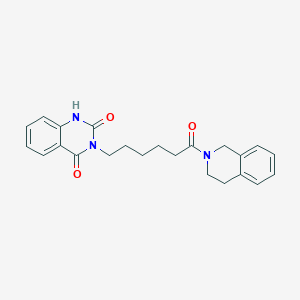 molecular formula C23H25N3O3 B2710479 3-[6-(3,4-二氢异喹啉-2(1H)-基)-6-氧代己基]-2-羟基喹唑啉-4(3H)-酮 CAS No. 896383-01-0