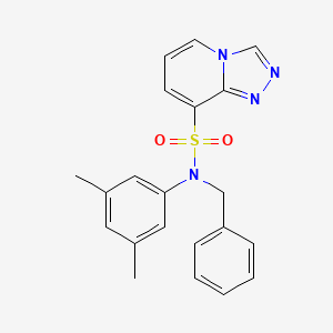 molecular formula C21H20N4O2S B2710481 N-苄基-N-(3,5-二甲基苯基)-[1,2,4]三唑并[4,3-a]吡啶-8-磺酰胺 CAS No. 1251704-06-9