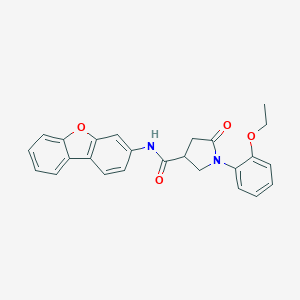 molecular formula C25H22N2O4 B271049 N-dibenzo[b,d]furan-3-yl-1-(2-ethoxyphenyl)-5-oxo-3-pyrrolidinecarboxamide 