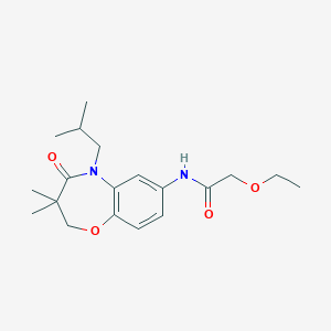 molecular formula C19H28N2O4 B2710495 2-ethoxy-N-(5-isobutyl-3,3-dimethyl-4-oxo-2,3,4,5-tetrahydrobenzo[b][1,4]oxazepin-7-yl)acetamide CAS No. 921522-83-0