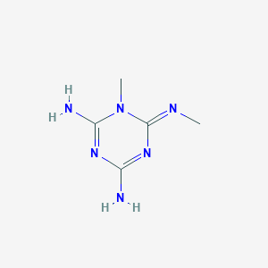 molecular formula C5H10N6 B2710498 6-Imino-N2,3-dimethyl-3,6-dihydro-1,3,5-triazine-2,4-diamine CAS No. 79576-88-8
