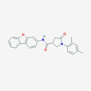 molecular formula C25H22N2O3 B271050 N-(dibenzo[b,d]furan-3-yl)-1-(2,4-dimethylphenyl)-5-oxopyrrolidine-3-carboxamide 