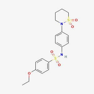 molecular formula C18H22N2O5S2 B2710511 N-[4-(1,1-dioxothiazinan-2-yl)phenyl]-4-ethoxybenzenesulfonamide CAS No. 941894-32-2