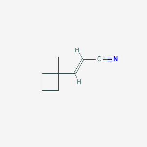 molecular formula C8H11N B2710512 (E)-3-(1-Methylcyclobutyl)prop-2-enenitrile CAS No. 2154505-00-5