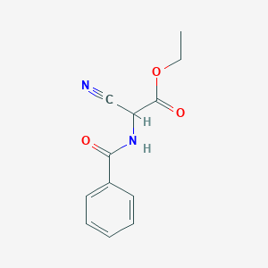 molecular formula C12H12N2O3 B2710514 Ethyl 2-benzamido-2-cyanoacetate CAS No. 55828-02-9