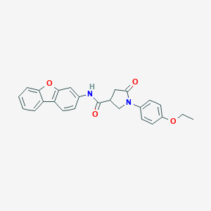 molecular formula C25H22N2O4 B271052 N-dibenzo[b,d]furan-3-yl-1-(4-ethoxyphenyl)-5-oxo-3-pyrrolidinecarboxamide 