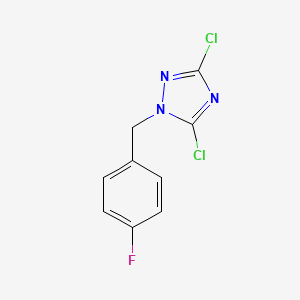 molecular formula C9H6Cl2FN3 B2710522 3,5-二氯-1-(4-氟苄基)-1H-1,2,4-三唑 CAS No. 893774-16-8