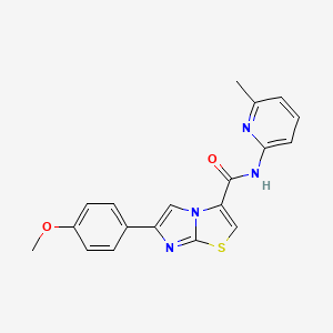 molecular formula C19H16N4O2S B2710526 6-(4-methoxyphenyl)-N-(6-methylpyridin-2-yl)imidazo[2,1-b]thiazole-3-carboxamide CAS No. 1021260-19-4