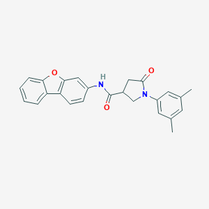 molecular formula C25H22N2O3 B271053 N-(dibenzo[b,d]furan-3-yl)-1-(3,5-dimethylphenyl)-5-oxopyrrolidine-3-carboxamide 