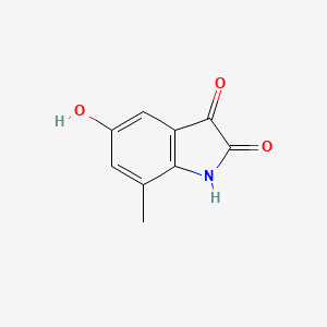 molecular formula C9H7NO3 B2710534 1H-Indole-2,3-dione, 5-hydroxy-7-methyl- CAS No. 1041857-41-3