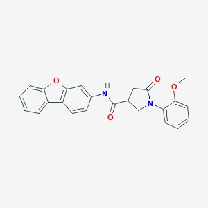 molecular formula C24H20N2O4 B271054 N-(dibenzo[b,d]furan-3-yl)-1-(2-methoxyphenyl)-5-oxopyrrolidine-3-carboxamide 