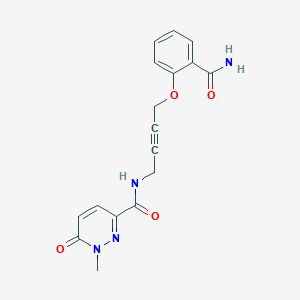 N-(4-(2-carbamoylphenoxy)but-2-yn-1-yl)-1-methyl-6-oxo-1,6-dihydropyridazine-3-carboxamide