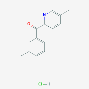 molecular formula C14H14ClNO B2710544 (3-Methylphenyl)-(5-methylpyridin-2-yl)methanone;hydrochloride CAS No. 2361635-32-5