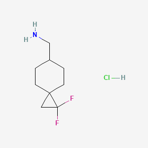 molecular formula C9H16ClF2N B2710554 (2,2-Difluorospiro[2.5]octan-6-yl)methanamine;hydrochloride CAS No. 2247106-42-7