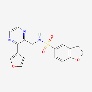 N-((3-(furan-3-yl)pyrazin-2-yl)methyl)-2,3-dihydrobenzofuran-5-sulfonamide