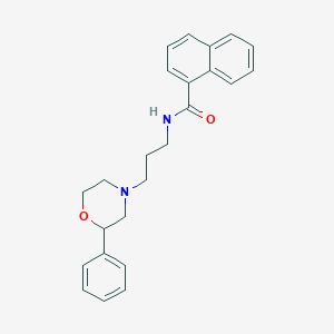 molecular formula C24H26N2O2 B2710557 N-(3-(2-苯基吗啉基)丙基)-1-萘甲酰胺 CAS No. 953970-73-5