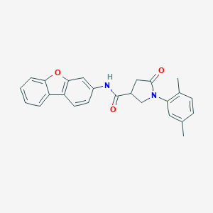 molecular formula C25H22N2O3 B271056 N-(dibenzo[b,d]furan-3-yl)-1-(2,5-dimethylphenyl)-5-oxopyrrolidine-3-carboxamide 