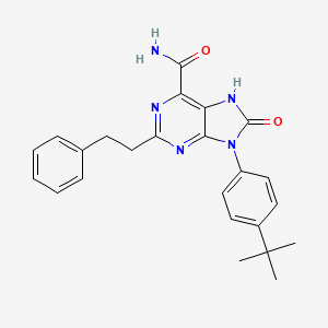 9-(4-(tert-butyl)phenyl)-8-oxo-2-phenethyl-8,9-dihydro-7H-purine-6-carboxamide
