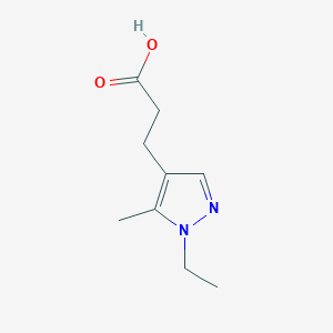 molecular formula C9H14N2O2 B2710569 3-(1-ethyl-5-methyl-1H-pyrazol-4-yl)propanoic acid CAS No. 1006446-72-5