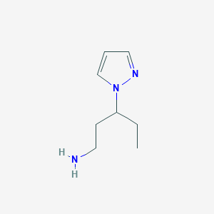 molecular formula C8H15N3 B2710575 3-(1H-pyrazol-1-yl)pentan-1-amine CAS No. 1006334-25-3