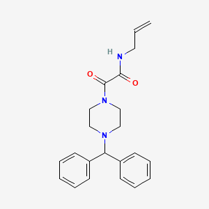 molecular formula C22H25N3O2 B2710577 N-allyl-2-(4-benzhydrylpiperazin-1-yl)-2-oxoacetamide CAS No. 941921-33-1