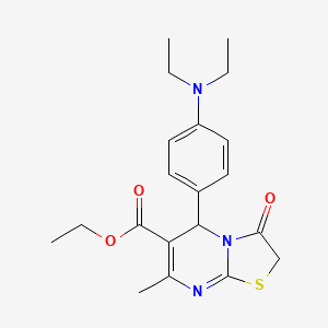 ethyl 5-(4-(diethylamino)phenyl)-7-methyl-3-oxo-3,5-dihydro-2H-thiazolo[3,2-a]pyrimidine-6-carboxylate