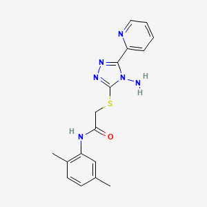 molecular formula C17H18N6OS B2710586 2-{[4-amino-5-(pyridin-2-yl)-4H-1,2,4-triazol-3-yl]sulfanyl}-N-(2,5-dimethylphenyl)acetamide CAS No. 754205-69-1