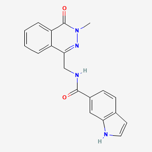 N-((3-methyl-4-oxo-3,4-dihydrophthalazin-1-yl)methyl)-1H-indole-6-carboxamide