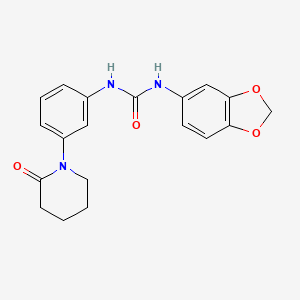 1-(Benzo[d][1,3]dioxol-5-yl)-3-(3-(2-oxopiperidin-1-yl)phenyl)urea
