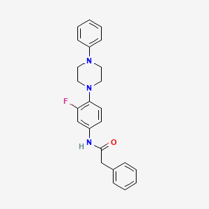 molecular formula C24H24FN3O B2710596 N-[3-fluoro-4-(4-phenylpiperazin-1-yl)phenyl]-2-phenylacetamide CAS No. 478079-65-1