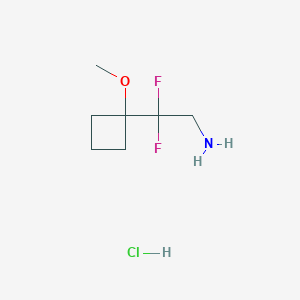 molecular formula C7H14ClF2NO B2710598 2,2-Difluoro-2-(1-methoxycyclobutyl)ethan-1-amine hydrochloride CAS No. 2229279-24-5