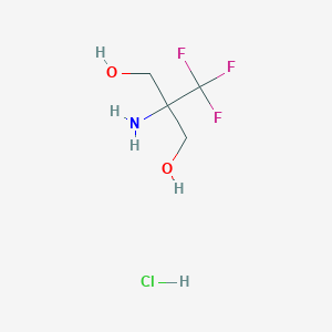 molecular formula C4H9ClF3NO2 B2710599 2-Amino-2-(trifluoromethyl)propane-1,3-diol hydrochloride CAS No. 1989672-21-0