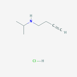 molecular formula C7H14ClN B2710608 N-Propan-2-ylbut-3-yn-1-amine;hydrochloride CAS No. 2377032-54-5