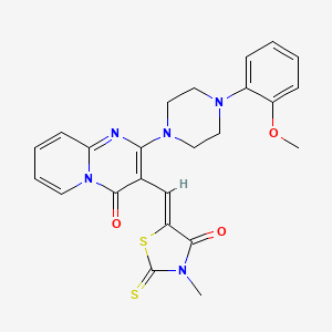 molecular formula C24H23N5O3S2 B2710610 (Z)-5-((2-(4-(2-methoxyphenyl)piperazin-1-yl)-4-oxo-4H-pyrido[1,2-a]pyrimidin-3-yl)methylene)-3-methyl-2-thioxothiazolidin-4-one CAS No. 477735-22-1
