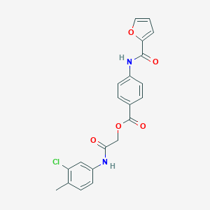 2-(3-Chloro-4-methylanilino)-2-oxoethyl 4-(2-furoylamino)benzoate