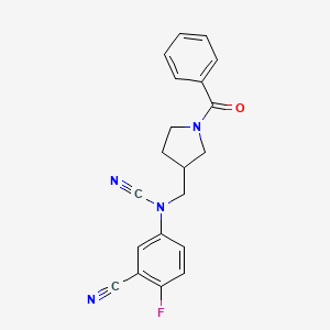 (1-Benzoylpyrrolidin-3-yl)methyl-(3-cyano-4-fluorophenyl)cyanamide