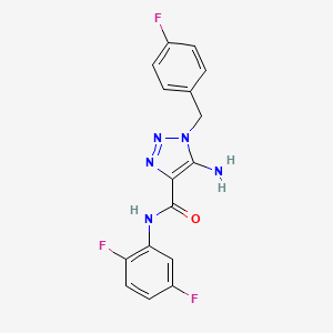 molecular formula C16H12F3N5O B2710628 5-amino-N-(2,5-difluorophenyl)-1-(4-fluorobenzyl)-1H-1,2,3-triazole-4-carboxamide CAS No. 899736-63-1