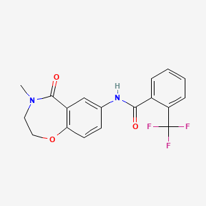 N-(4-methyl-5-oxo-2,3,4,5-tetrahydro-1,4-benzoxazepin-7-yl)-2-(trifluoromethyl)benzamide