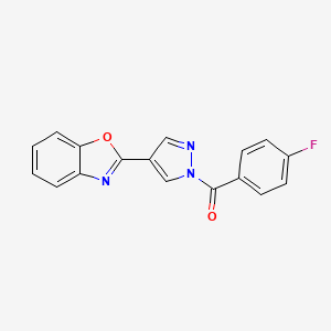 [4-(1,3-benzoxazol-2-yl)-1H-pyrazol-1-yl](4-fluorophenyl)methanone