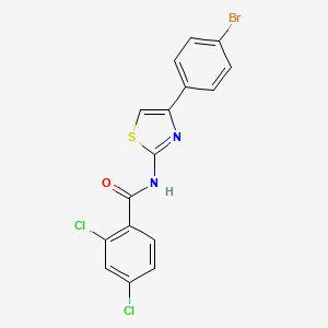 molecular formula C16H9BrCl2N2OS B2710637 N-[4-(4-bromophenyl)-1,3-thiazol-2-yl]-2,4-dichlorobenzamide CAS No. 301236-80-6