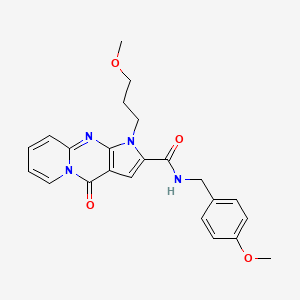 molecular formula C23H24N4O4 B2710649 N-(4-methoxybenzyl)-1-(3-methoxypropyl)-4-oxo-1,4-dihydropyrido[1,2-a]pyrrolo[2,3-d]pyrimidine-2-carboxamide CAS No. 900271-54-7