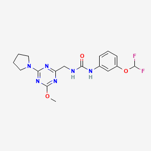 1-(3-(Difluoromethoxy)phenyl)-3-((4-methoxy-6-(pyrrolidin-1-yl)-1,3,5-triazin-2-yl)methyl)urea