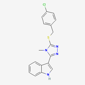 3-(5-((4-chlorobenzyl)thio)-4-methyl-4H-1,2,4-triazol-3-yl)-1H-indole