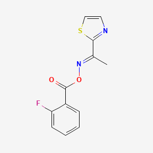 2-{[(2-Fluorobenzoyl)oxy]ethanimidoyl}-1,3-thiazole