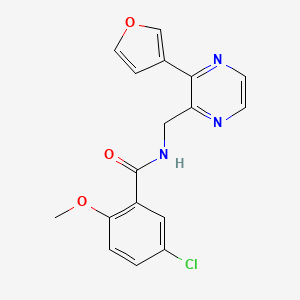5-chloro-N-((3-(furan-3-yl)pyrazin-2-yl)methyl)-2-methoxybenzamide