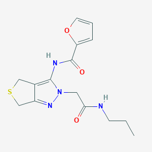 N-(2-(2-oxo-2-(propylamino)ethyl)-4,6-dihydro-2H-thieno[3,4-c]pyrazol-3-yl)furan-2-carboxamide