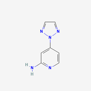 molecular formula C7H7N5 B2710666 4-(2H-1,2,3-三唑-2-基)吡啶-2-胺 CAS No. 1430937-92-0