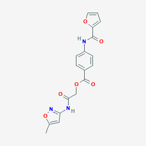 molecular formula C18H15N3O6 B271067 2-[(5-Methyl-3-isoxazolyl)amino]-2-oxoethyl 4-(2-furoylamino)benzoate 